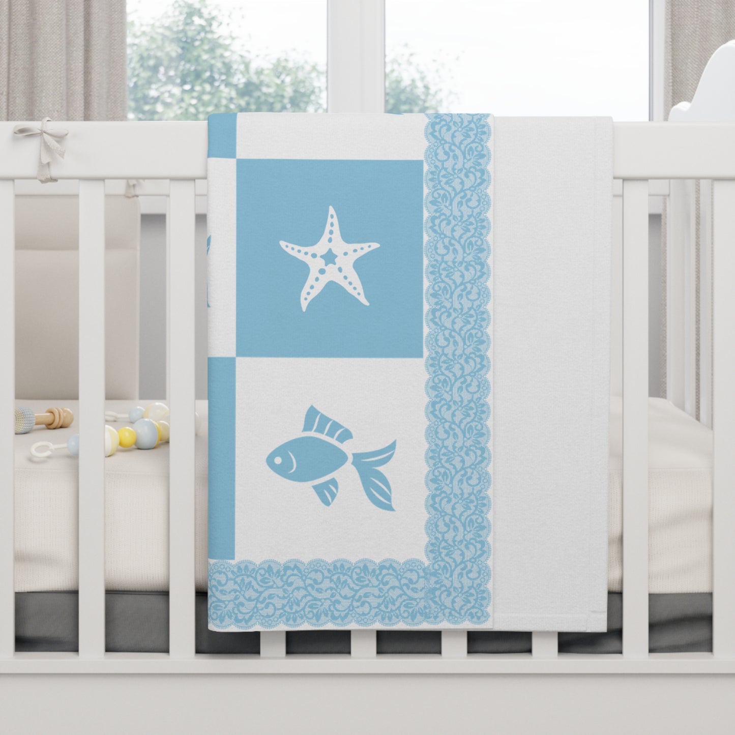 ''Lace Pattern'' Baby Blanket
