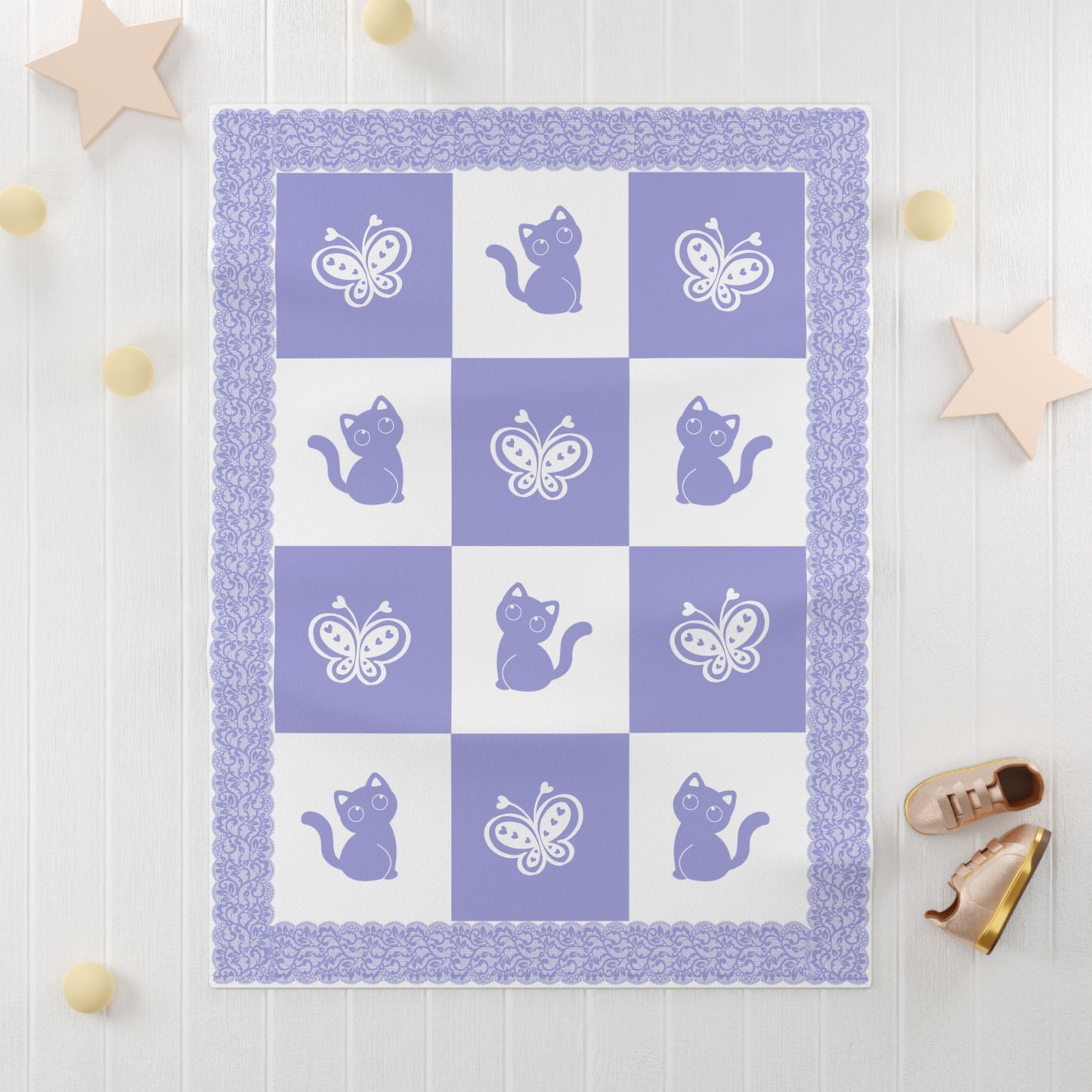 ''Lace Pattern'' Baby Blanket