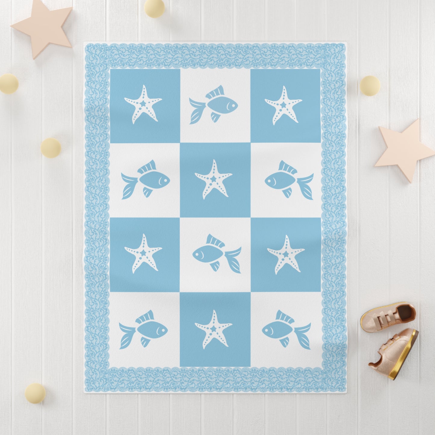 ''Lace Pattern'' Baby Blanket