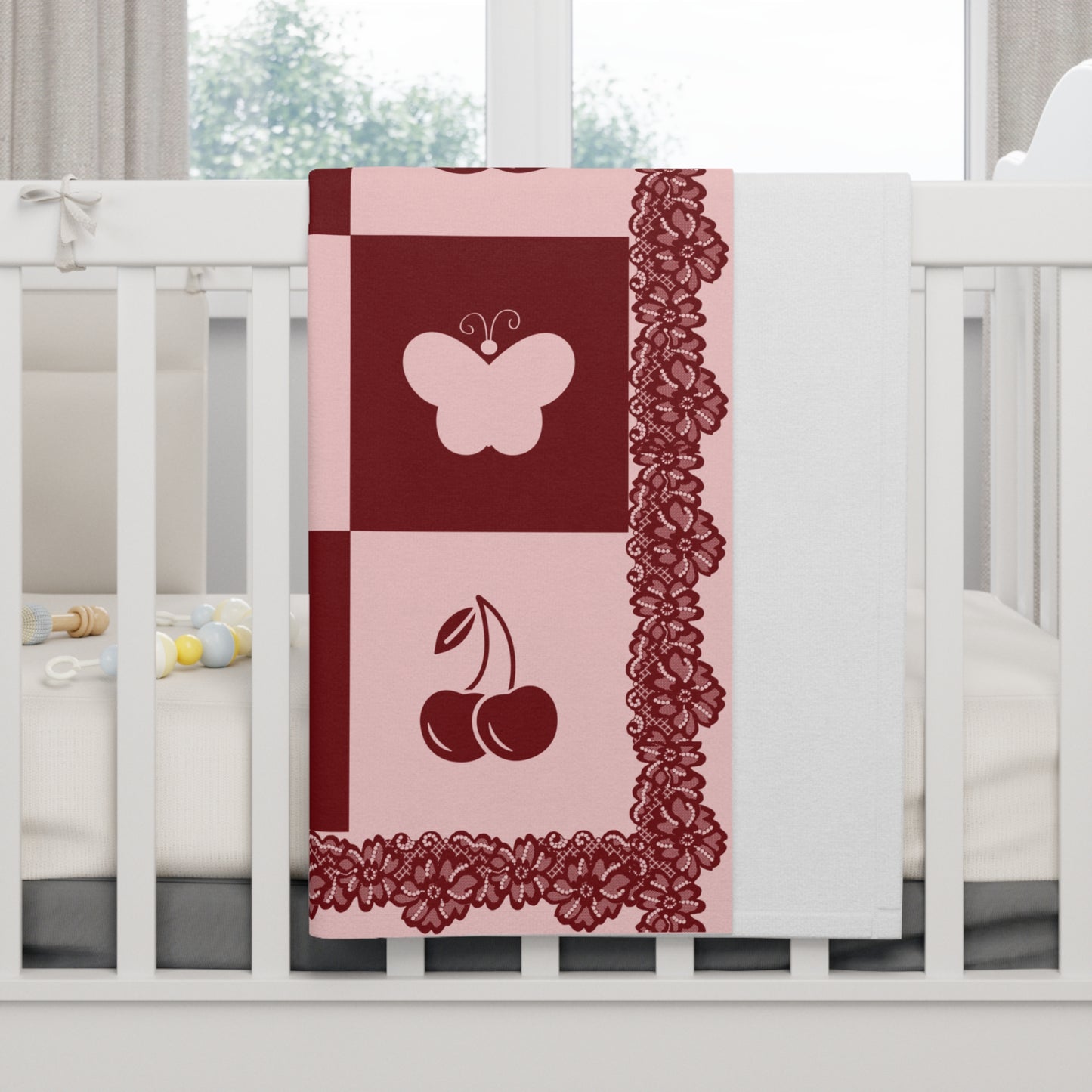 ''Lace Pattern'' Baby Blanket