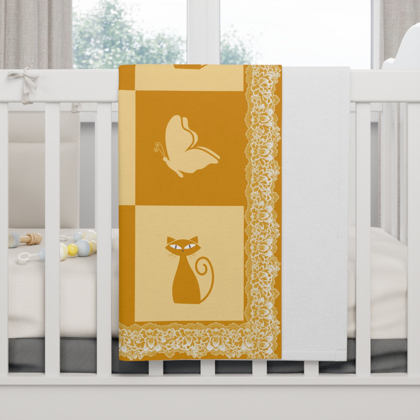 ''Lace Pattern'' Baby Blanket