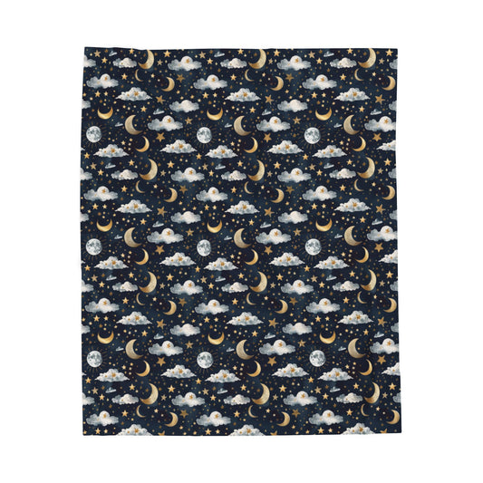 Moon Velveteen Plush Blanket