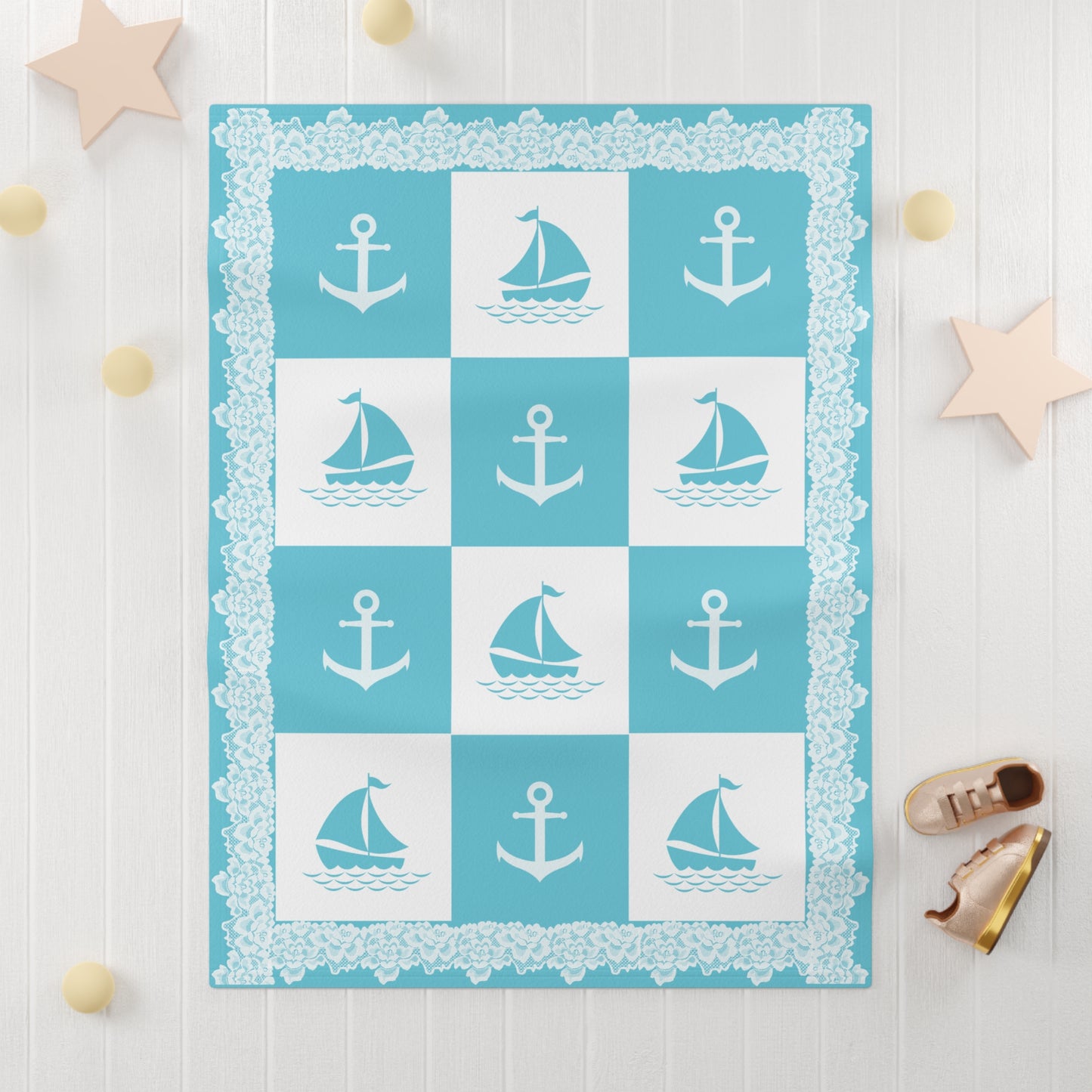 ''Lace Pattern'' Baby Blanket
