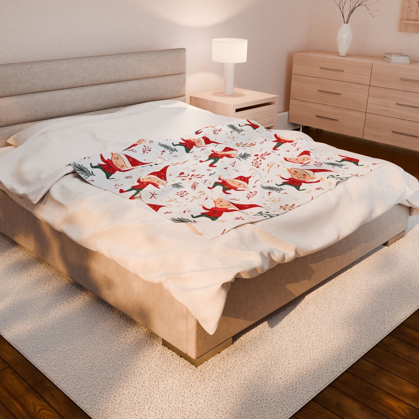 Gnome Velveteen Plush Blanket
