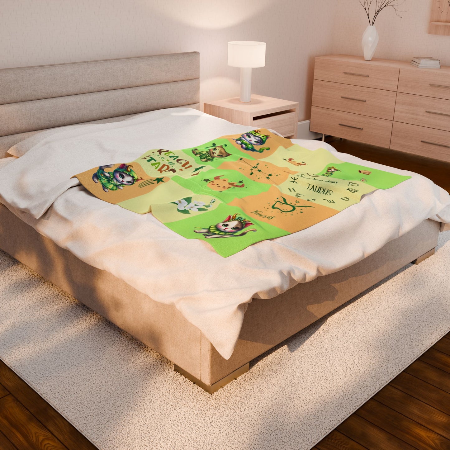 Zodiac Taurus Girl Blanket