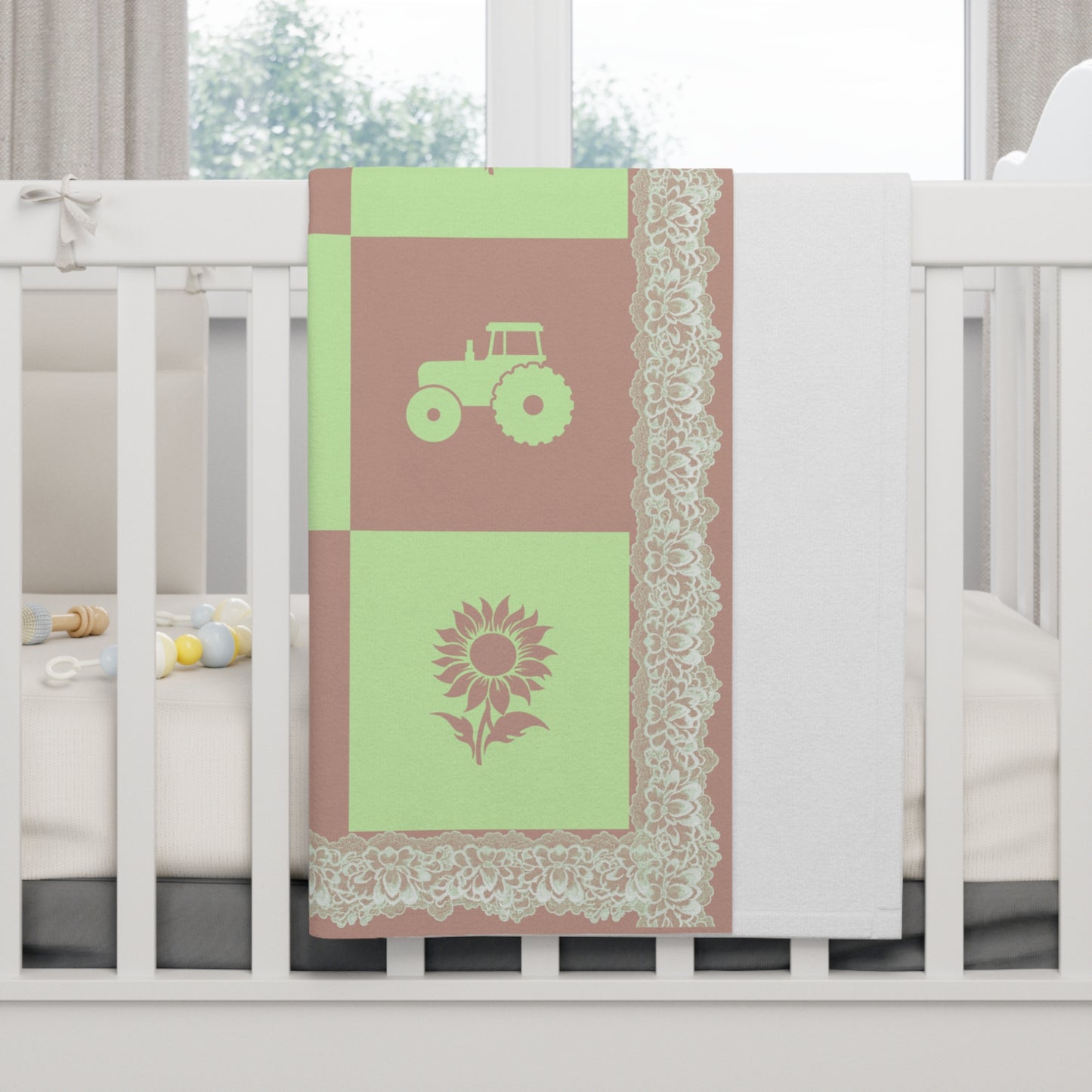 ''Lace Pattern'' Baby Blanket
