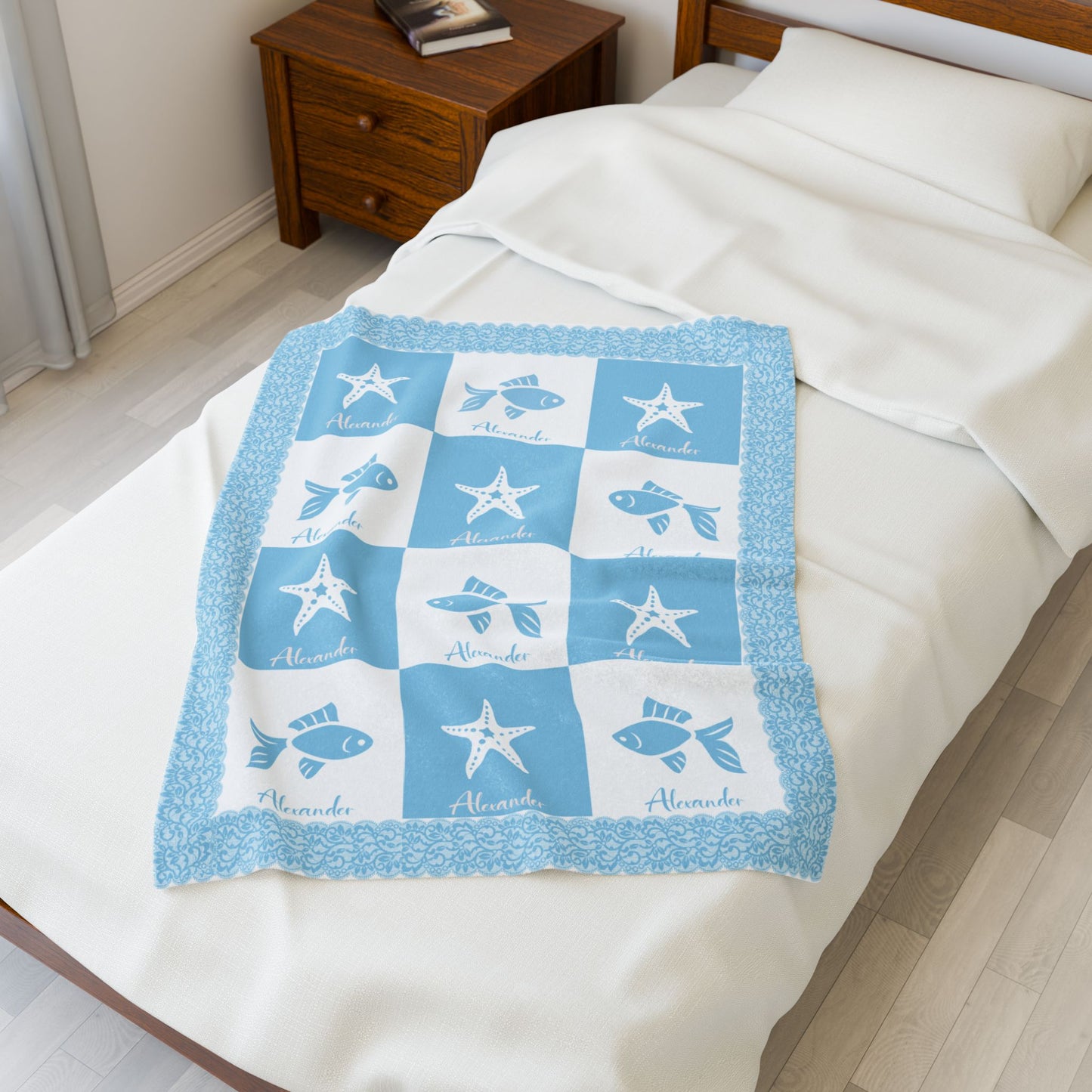 ''Lace Pattern'' Baby Blanket