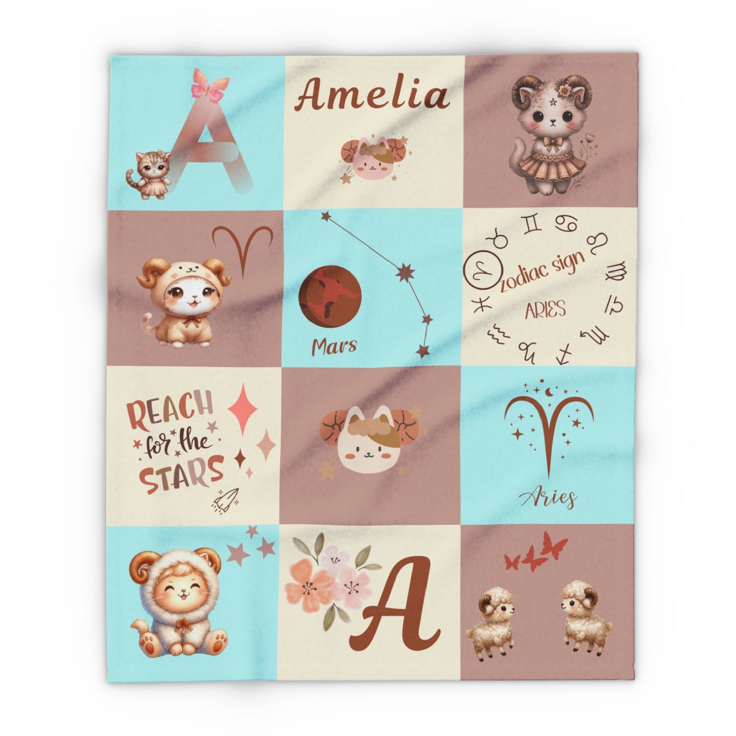 Zodiac Aries Girl Blanket
