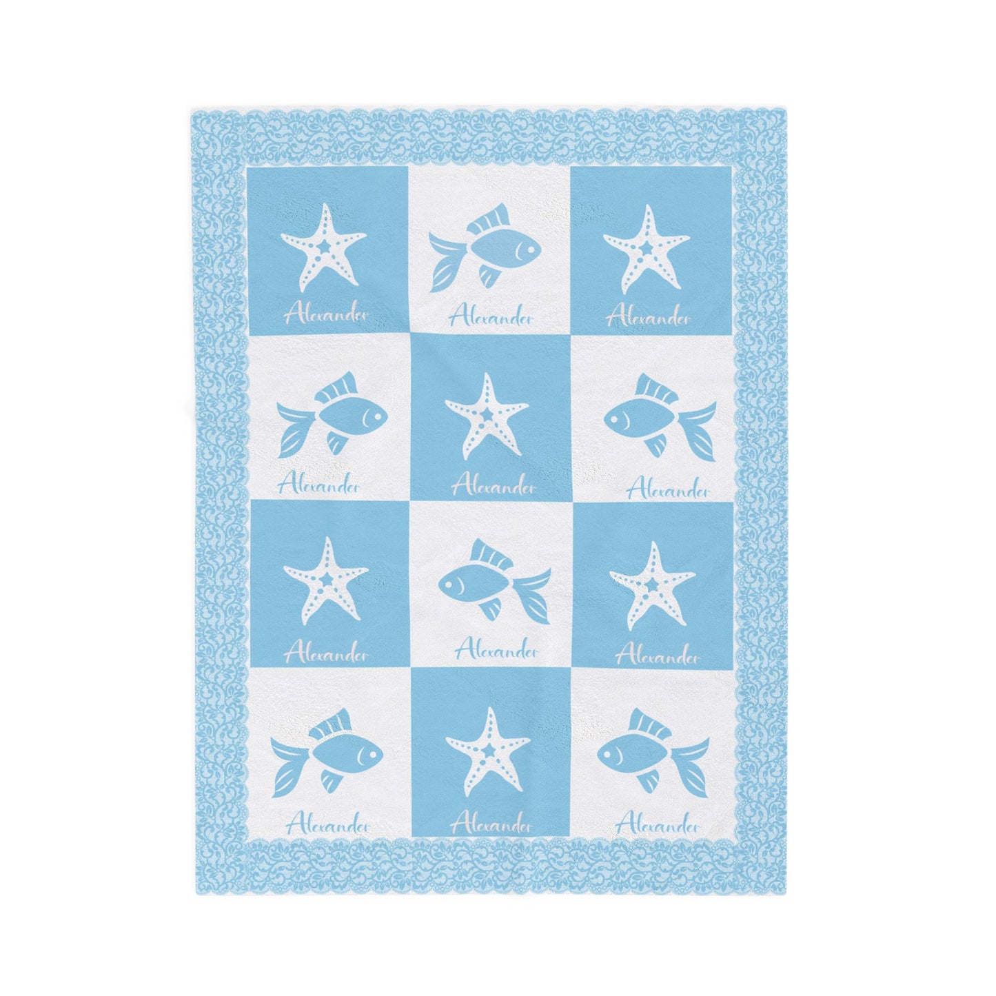 ''Lace Pattern'' Baby Blanket