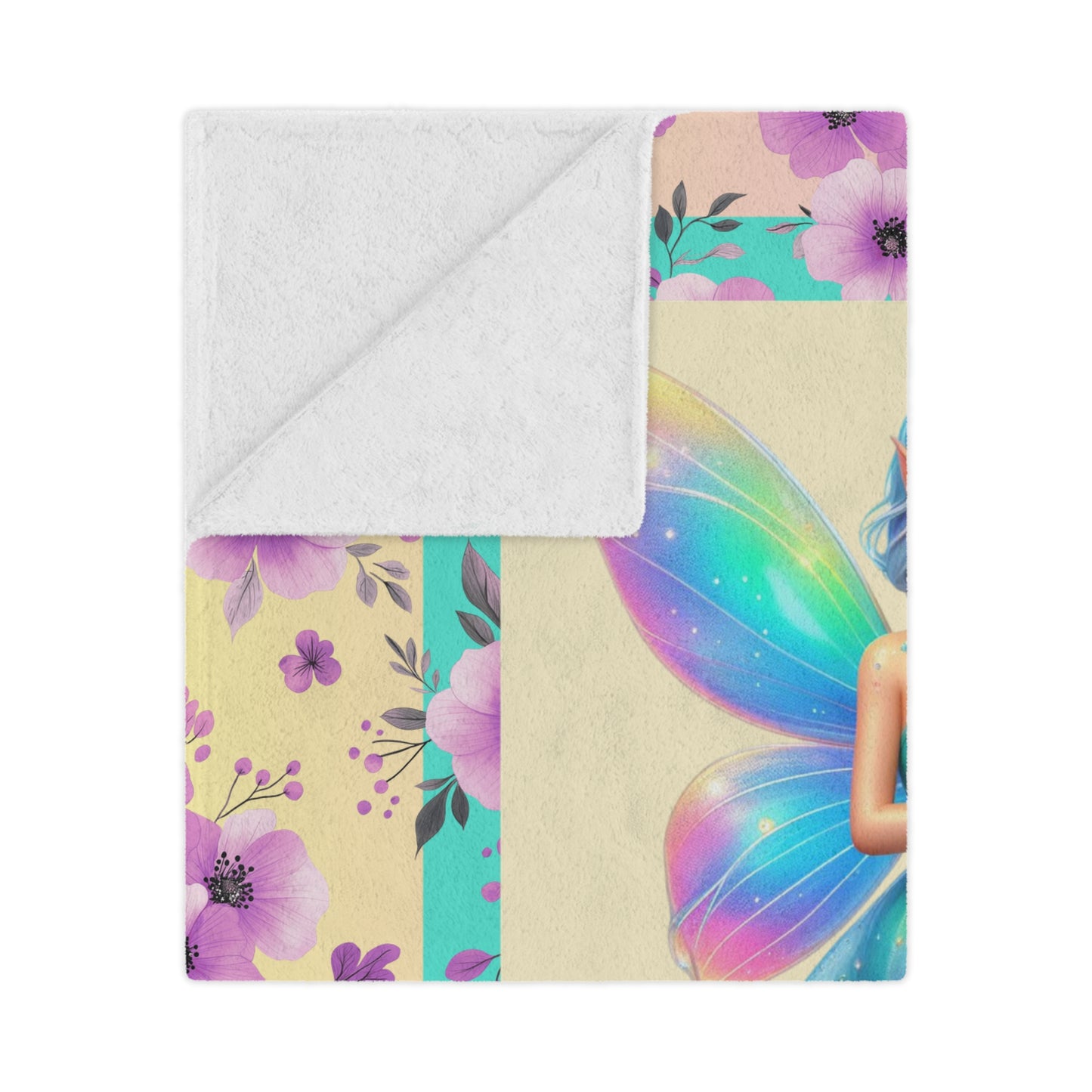 ''Fairy of Flowers''  Name Girl  Minky Blanket