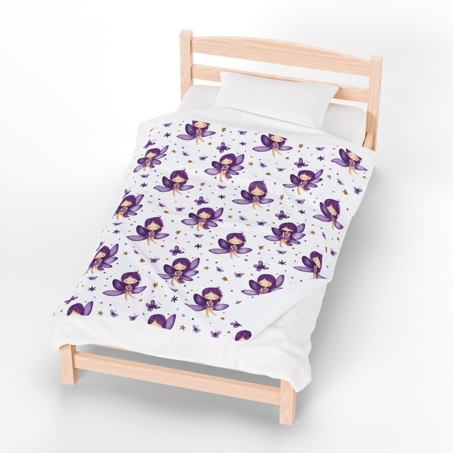 Purple Fairy Velveteen Plush Blanket