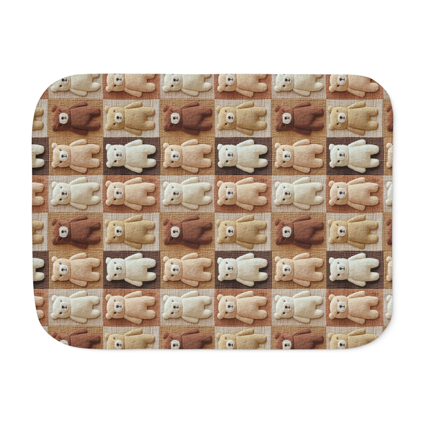 Teddy Bear Blanket, Cozy Plush Throw, Cute Bear Pattern, Serpa Fleece Blanket,