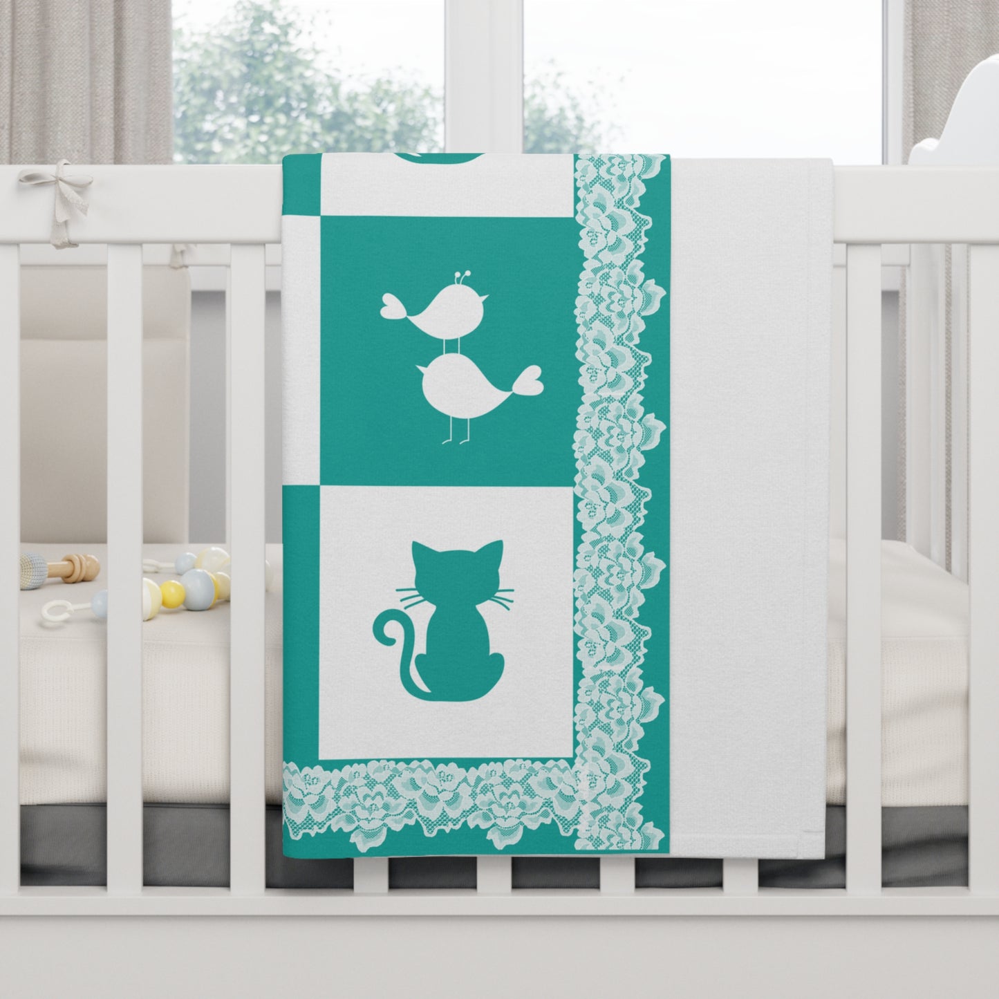 'Lace Pattern'' Baby Blanket