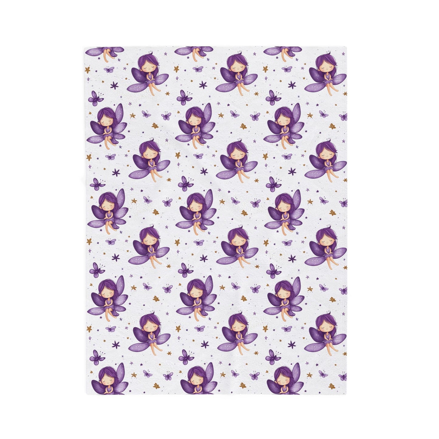 Purple Fairy Velveteen Plush Blanket