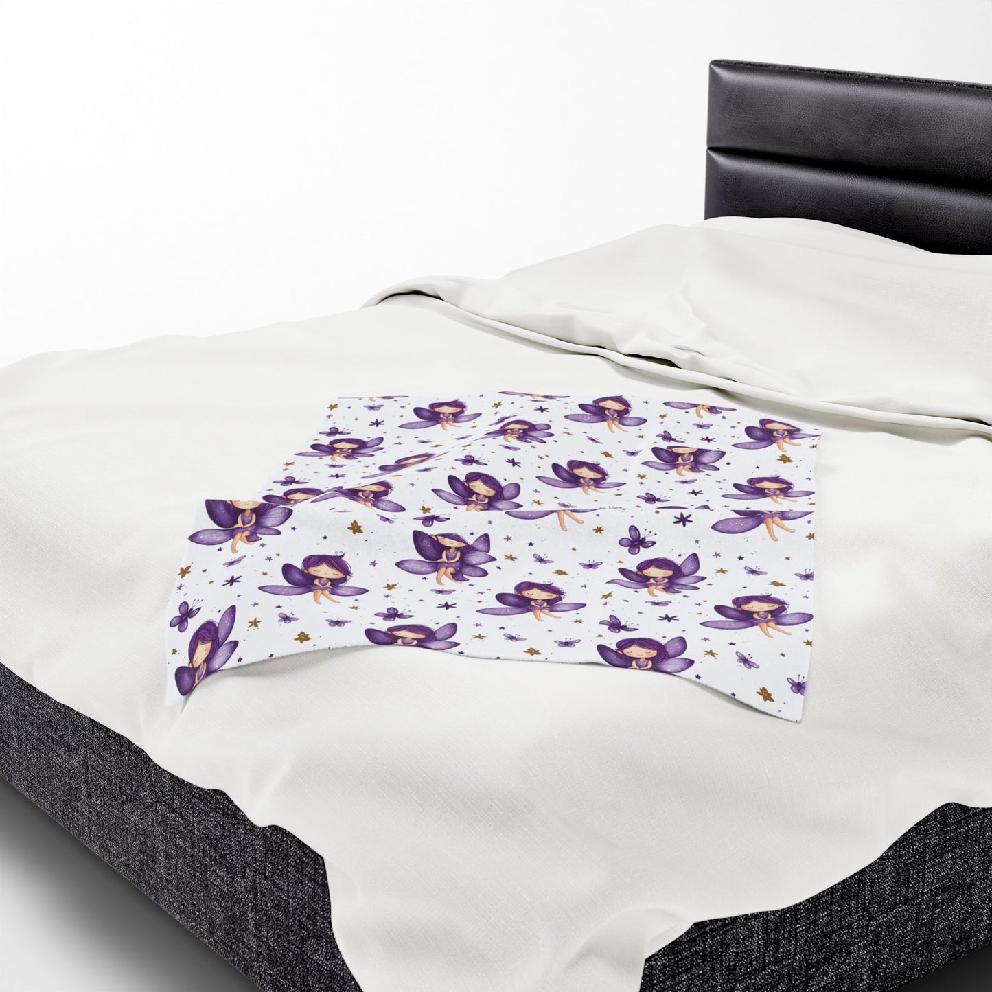 Purple Fairy Velveteen Plush Blanket