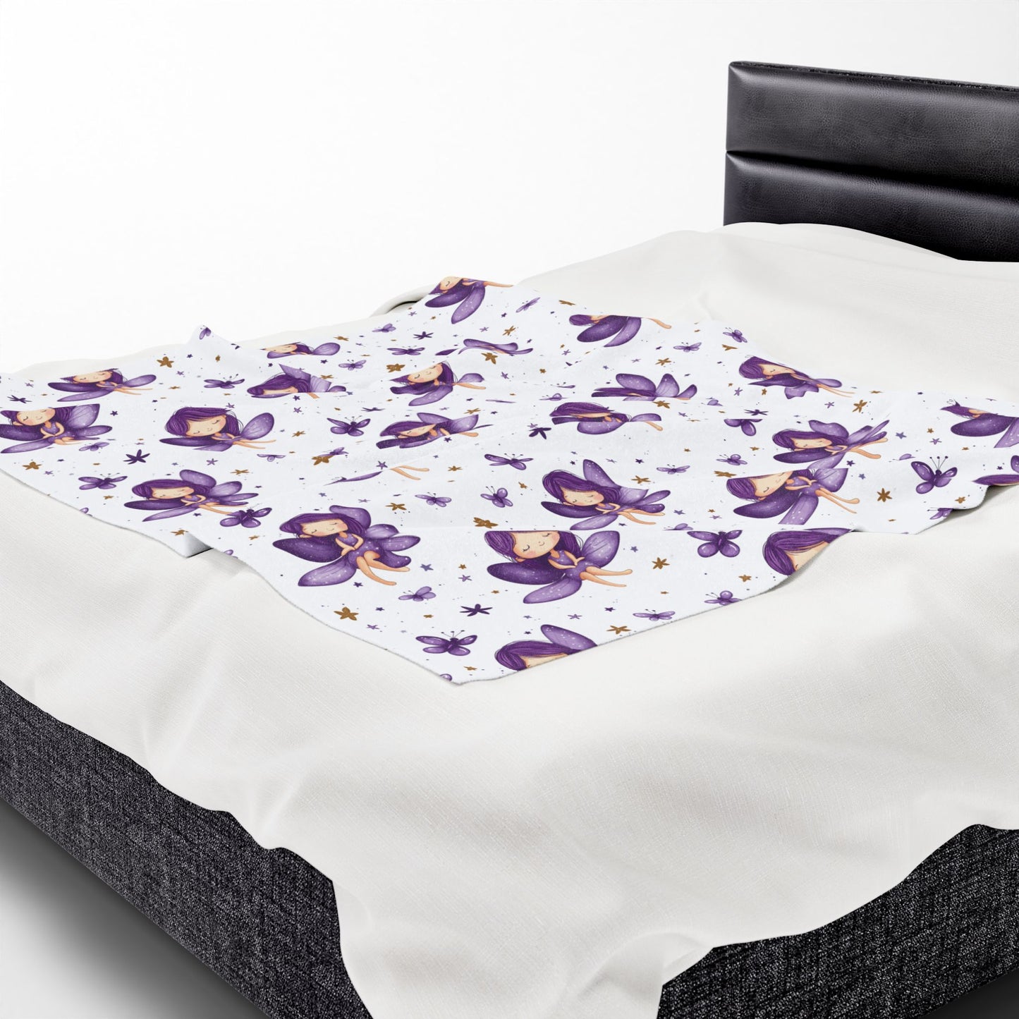 Purple Fairy Velveteen Plush Blanket