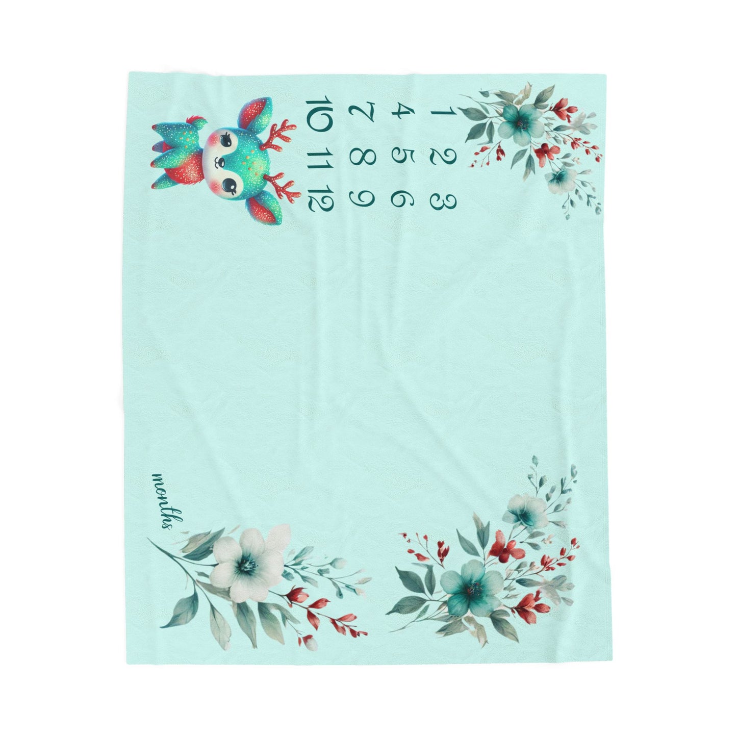 Personalized Deer Milestone Blanket