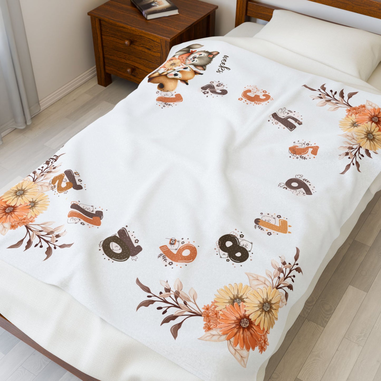 Forest Animals Baby Boy Velveteen Plush Blanket