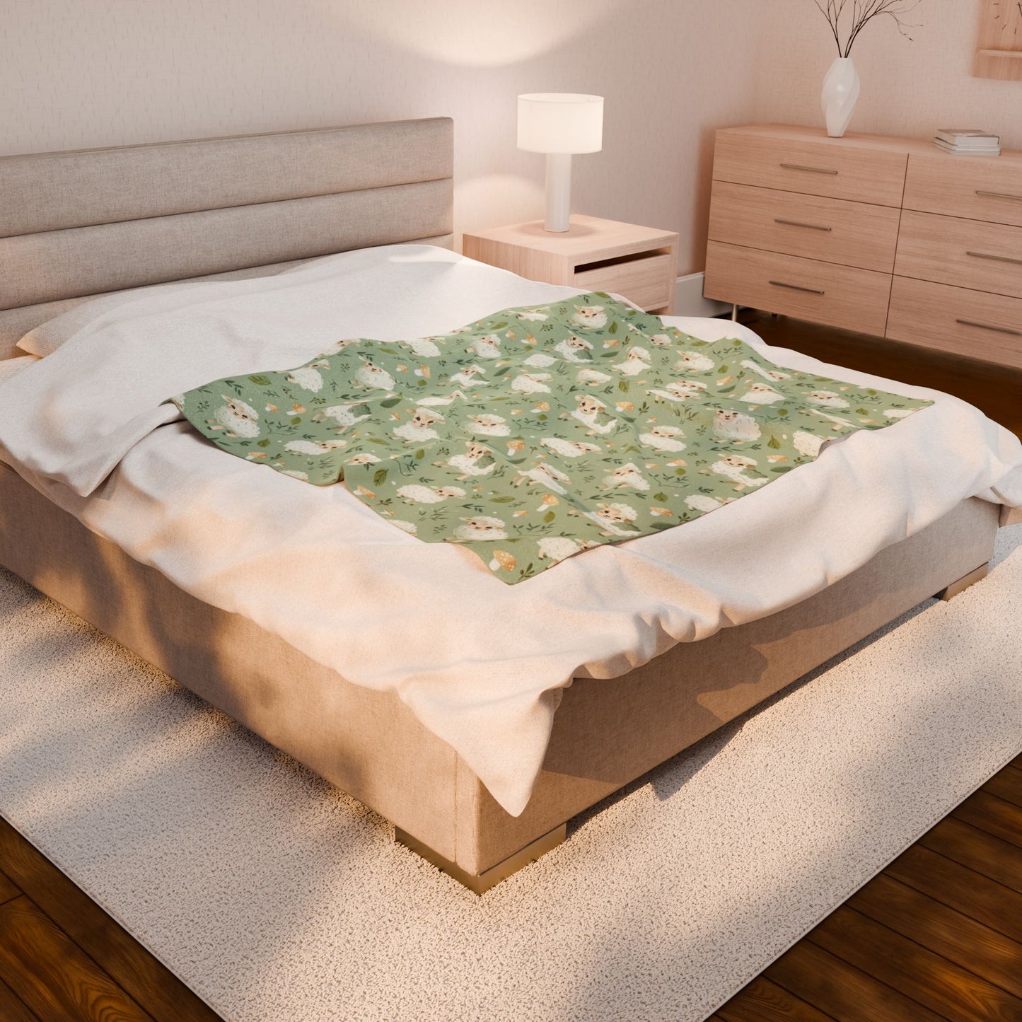 Lambs Velveteen Plush Blanket