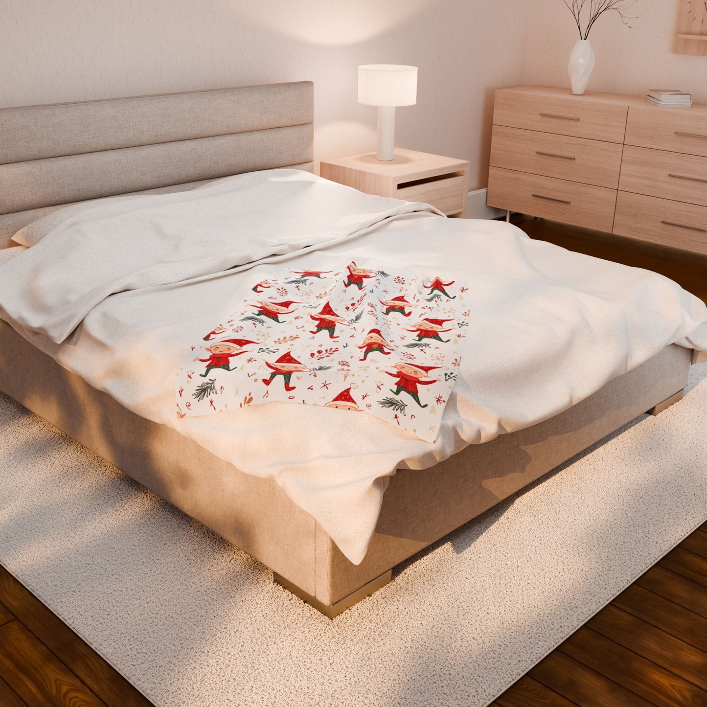 Gnome Velveteen Plush Blanket