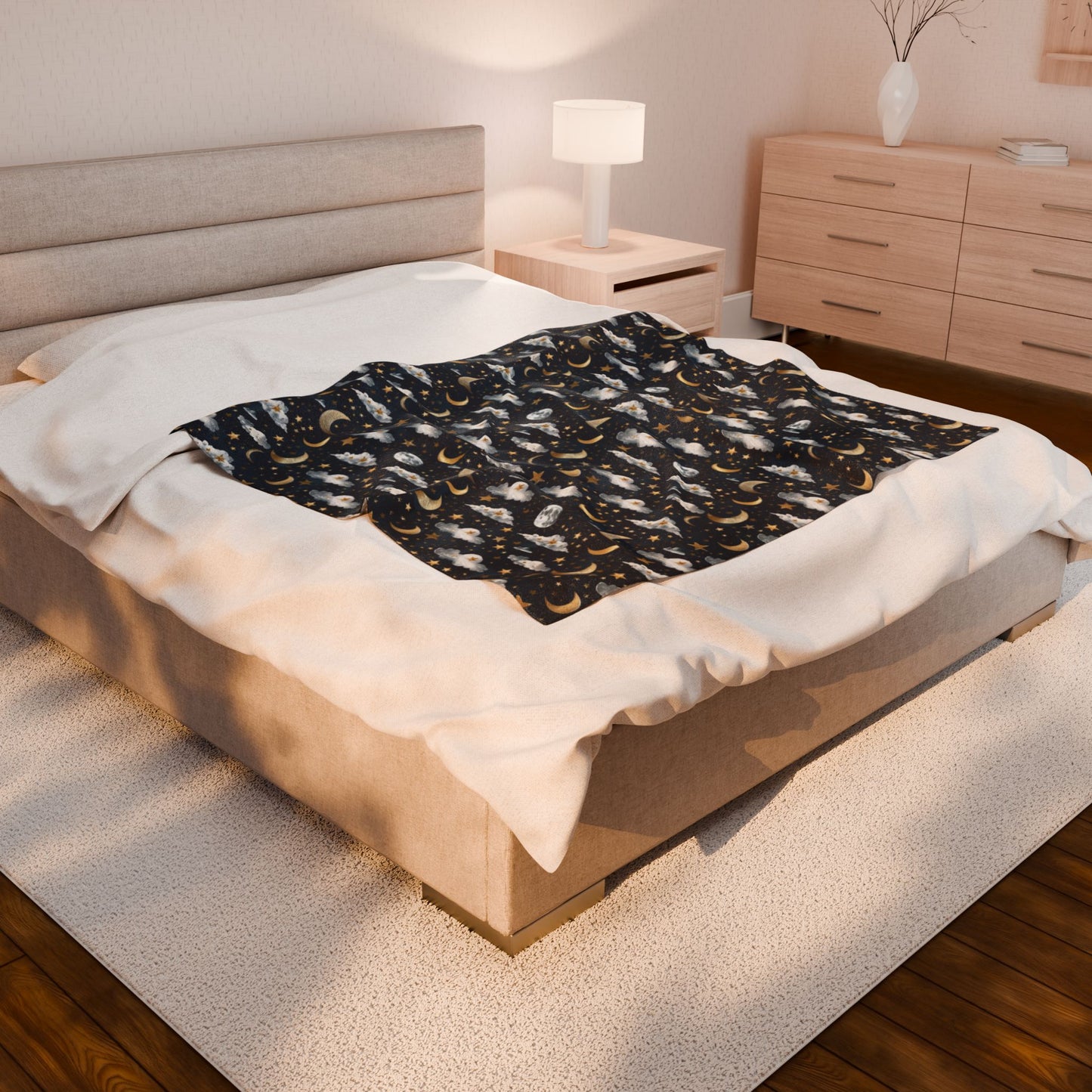 Moon Velveteen Plush Blanket