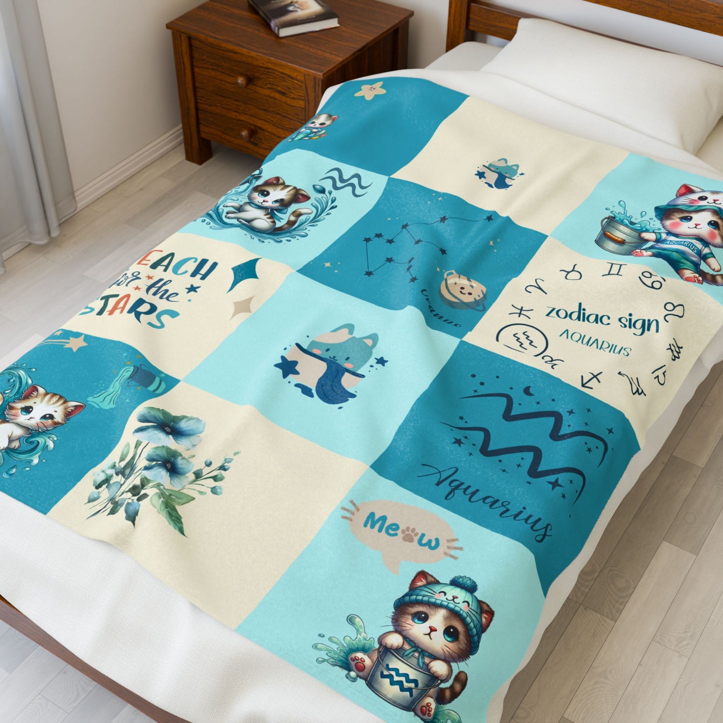 Zodiac Aquarius Boy Blanket