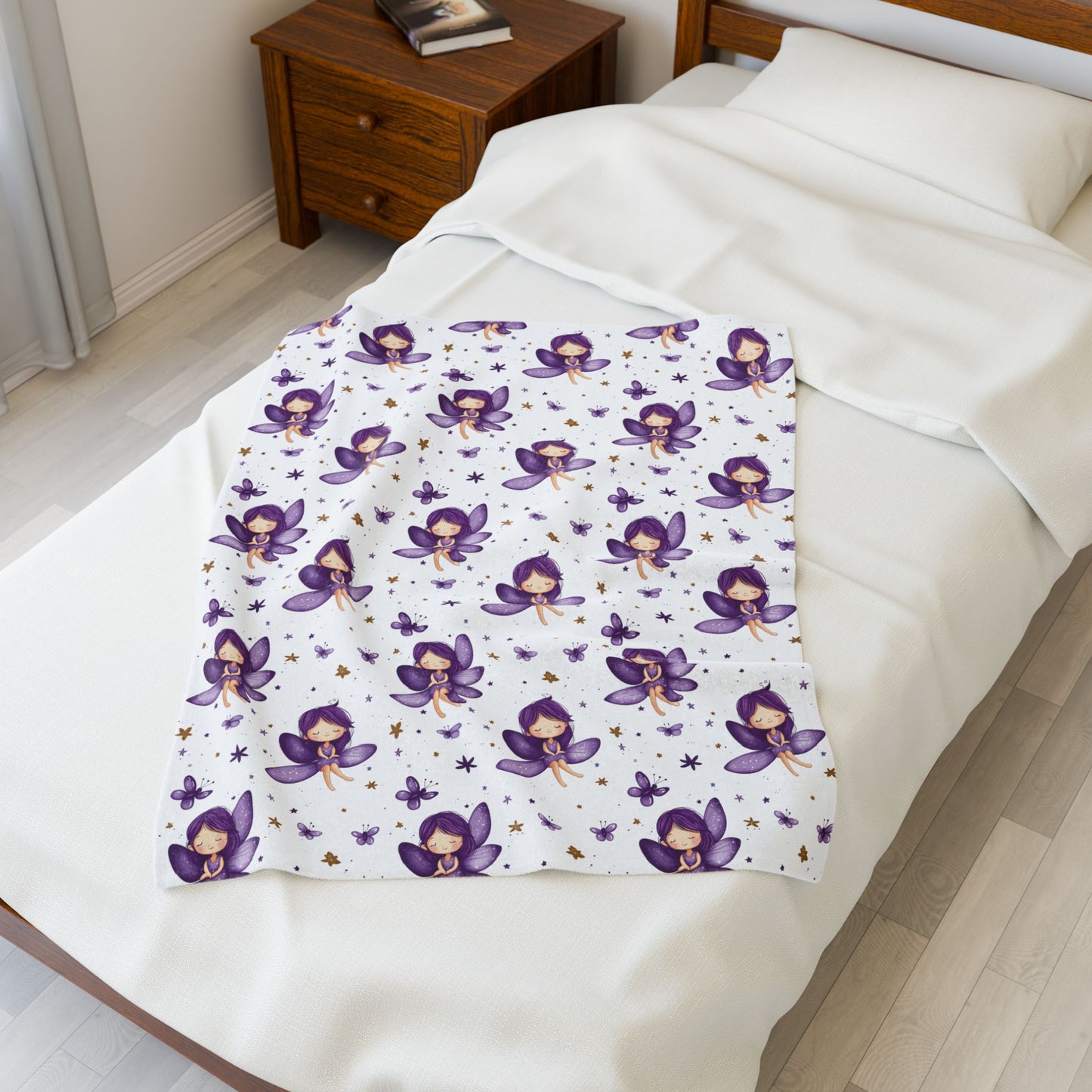Purple Fairy Velveteen Plush Blanket