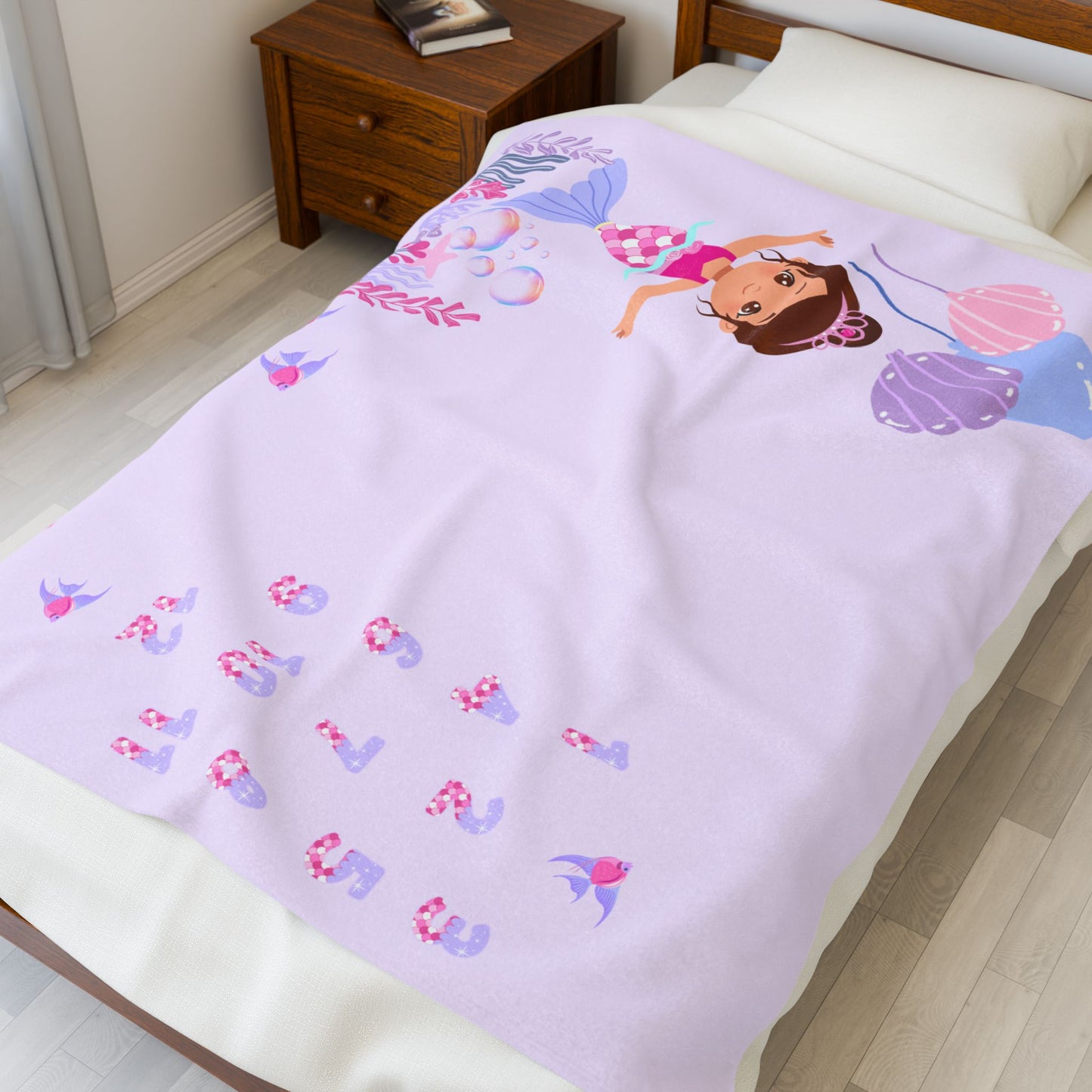 Sea Mermaid Baby Girl Velveteen Plush Blanket