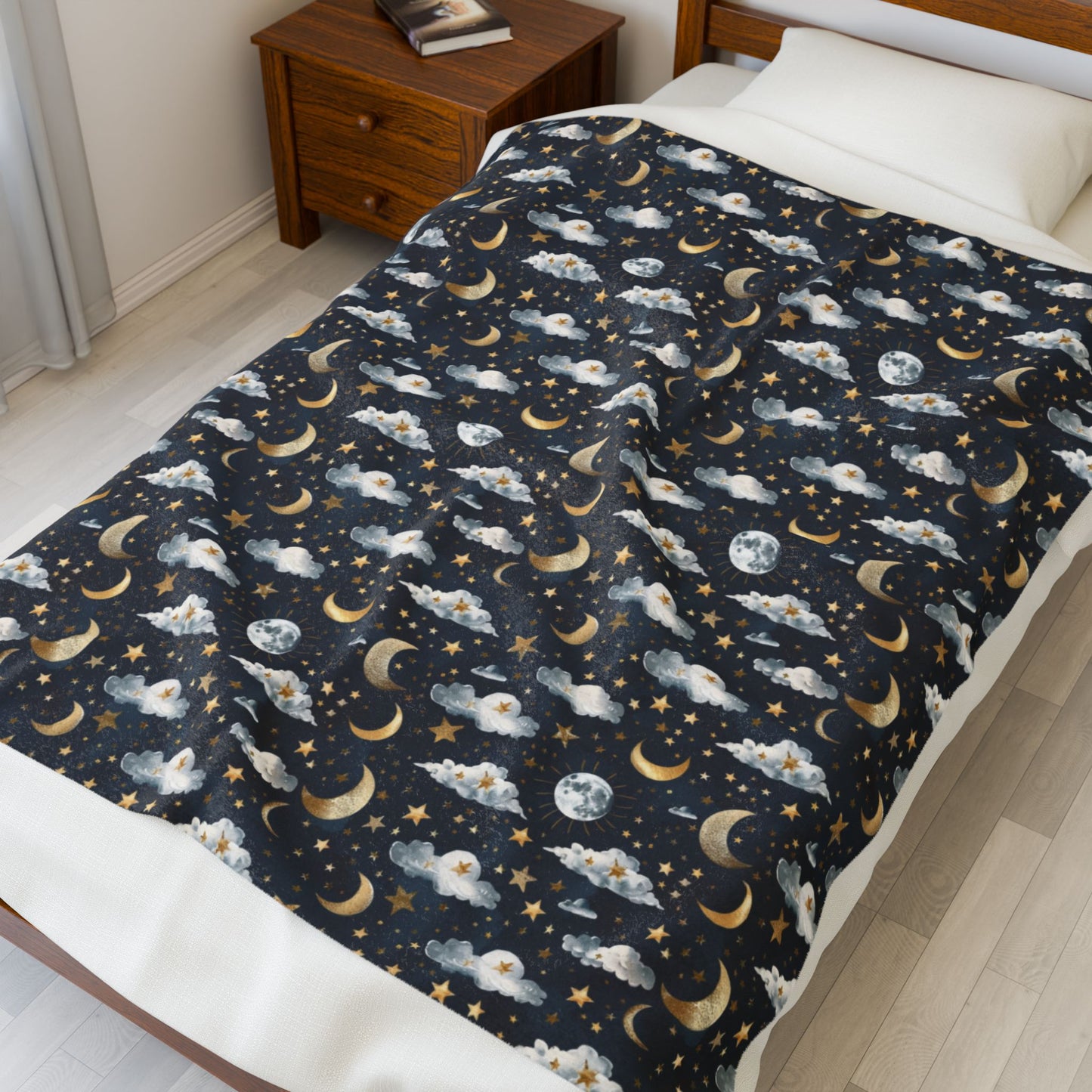 Moon Velveteen Plush Blanket