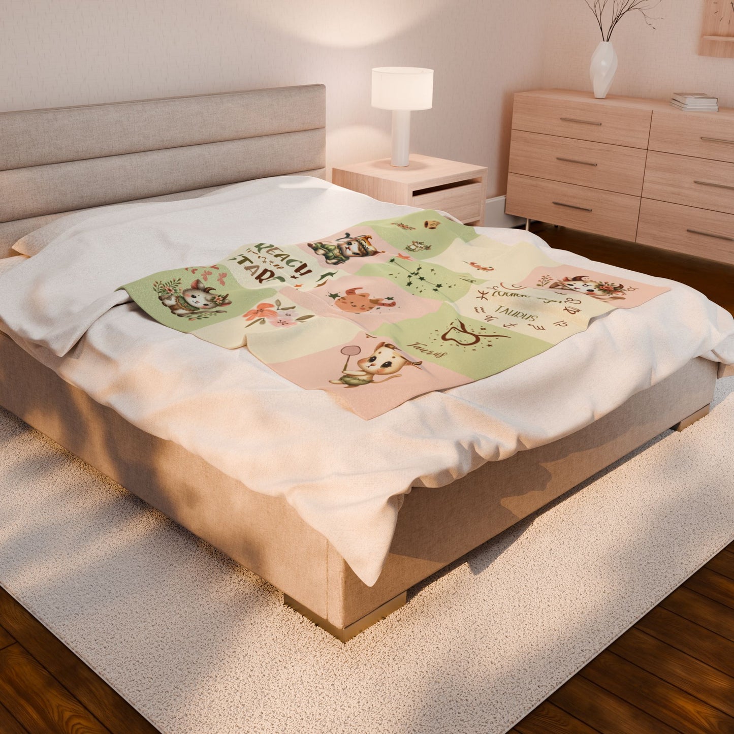Zodiac Taurus Girl Blanket