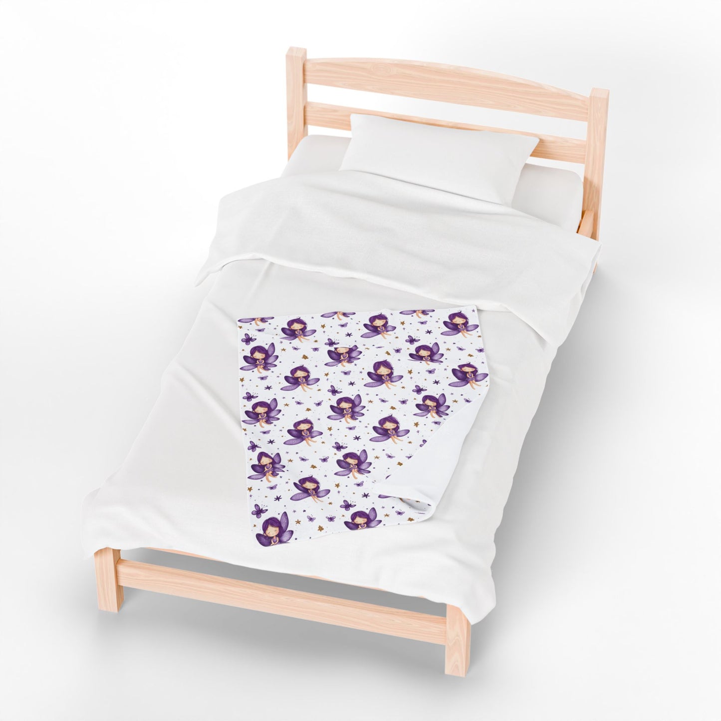 Purple Fairy Velveteen Plush Blanket