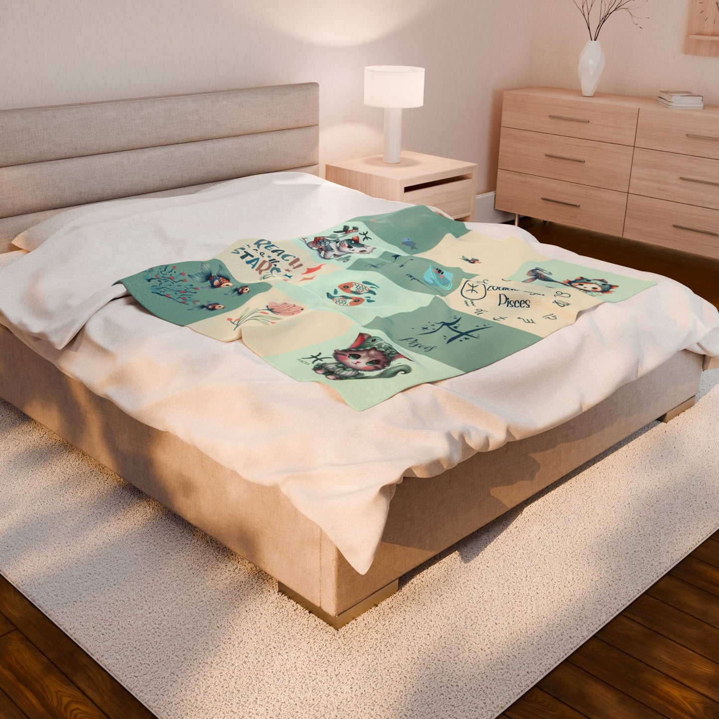 Zodiac Pisces Girl Blanket