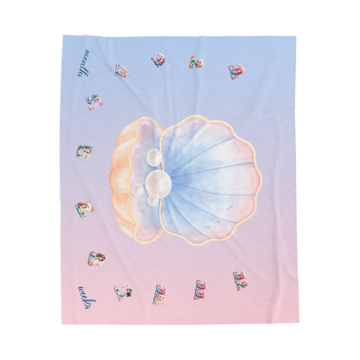 Mermaid Baby Girl Velveteen Plush Blanket