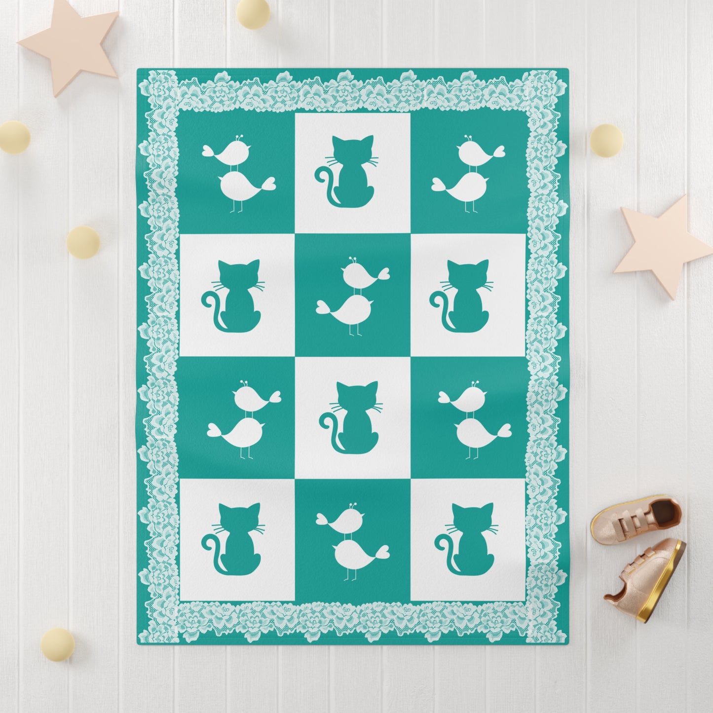 'Lace Pattern'' Baby Blanket