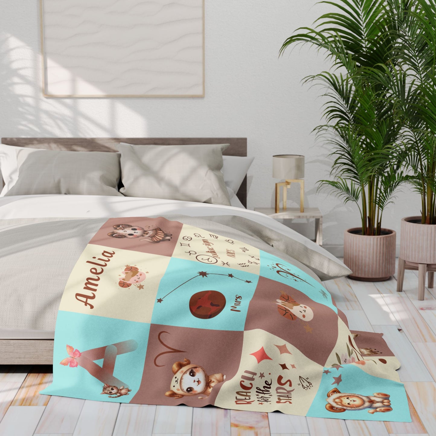 Zodiac Aries Girl Blanket