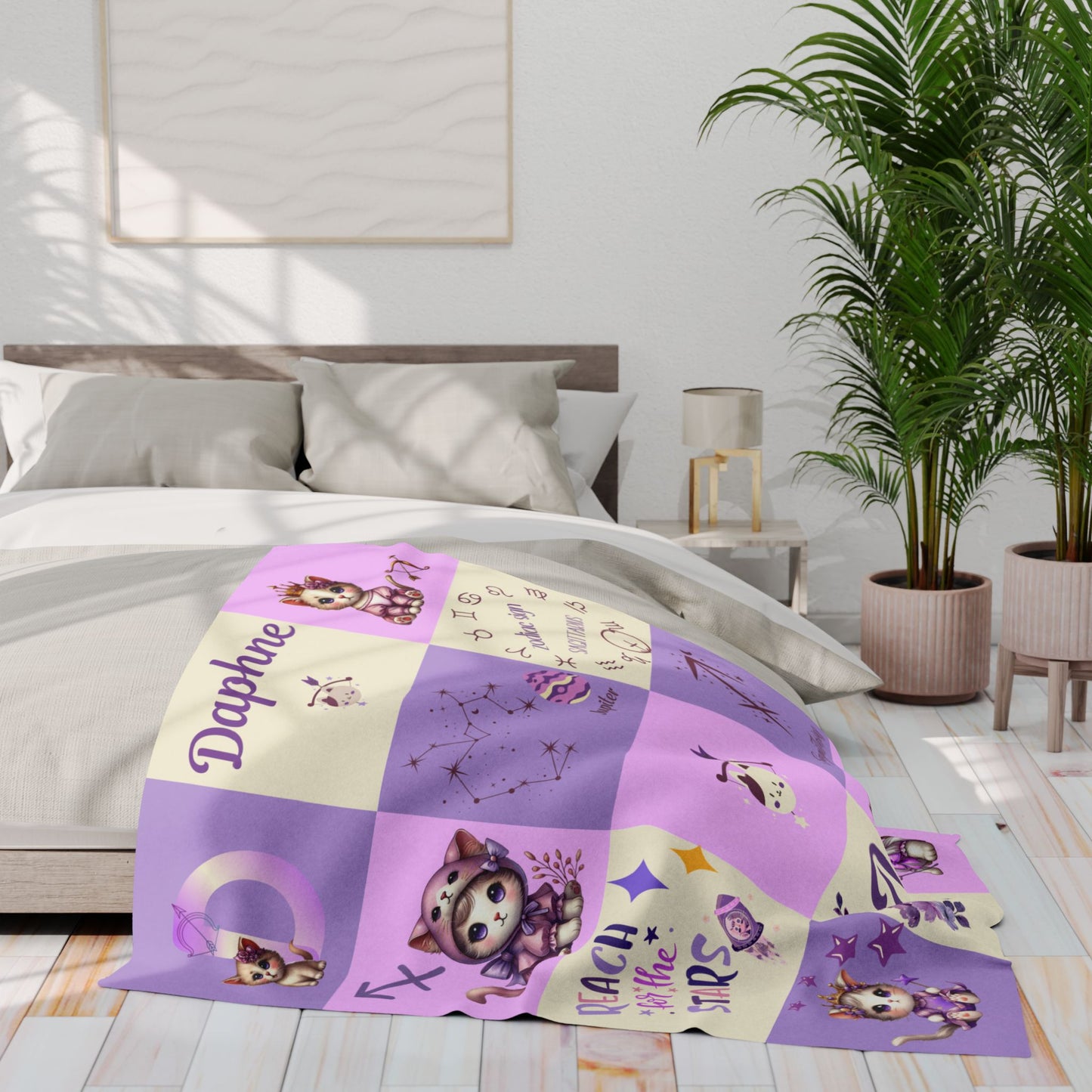 Zodiac Sagittarius Girl Blanket