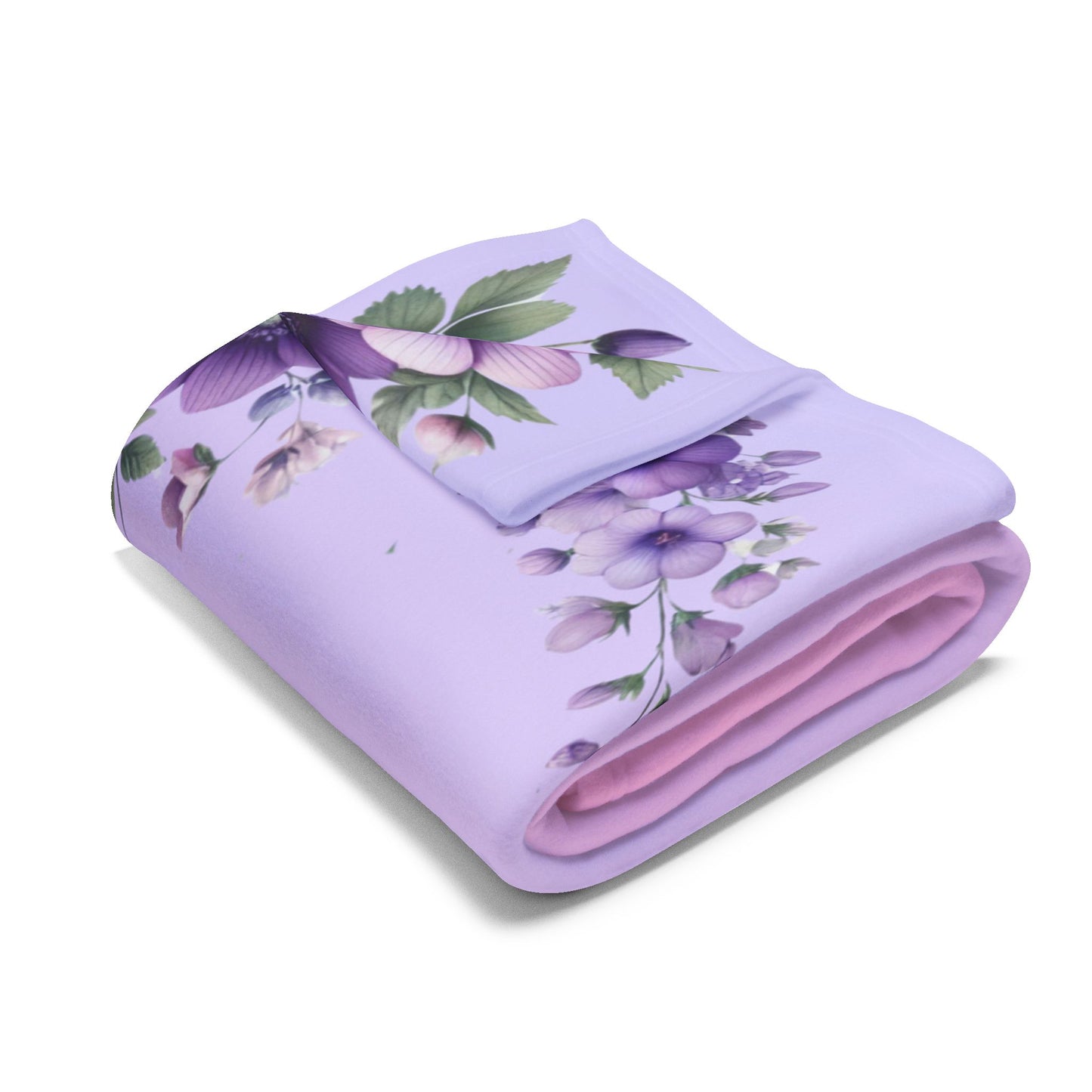 Floral Milestone Baby Girl Velveteen Plush Blanket