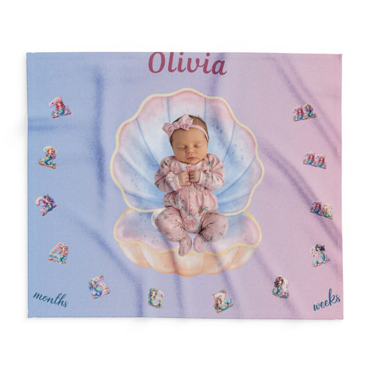 Mermaid Baby Girl Velveteen Plush Blanket