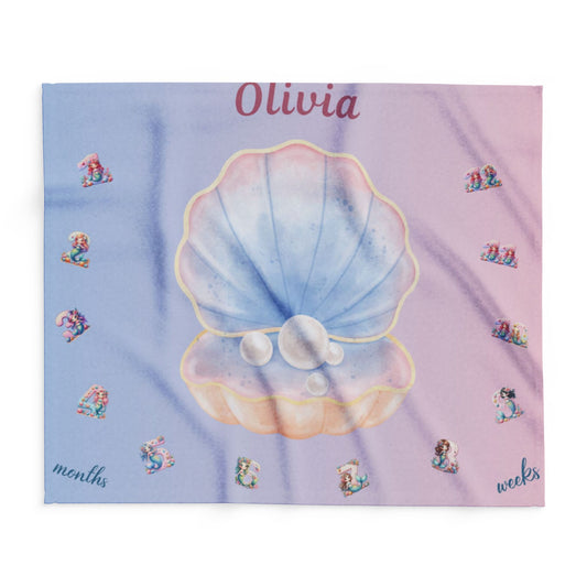 Mermaid Baby Girl Velveteen Plush Blanket