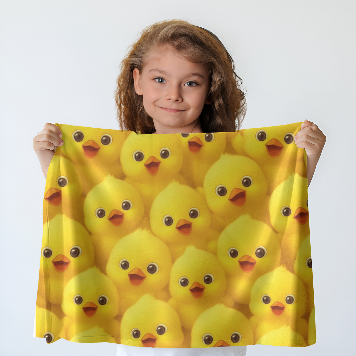 Yellow Baby Chick Throw, Soft Cozy Blanket,Velveteen Plush Blanket